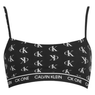 Дамски сутиен Calvin Klein ONE в черно-бяла цветова комбинация