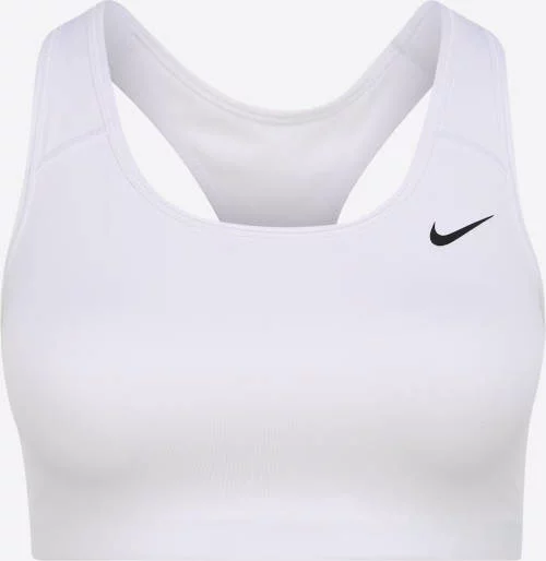 Бял спортен сутиен с корсет Nike